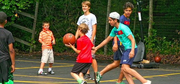 Nate takes three counselors to the hole. Campers rule!