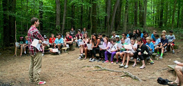 Louis leading one of our weekly "Friendship Fires"