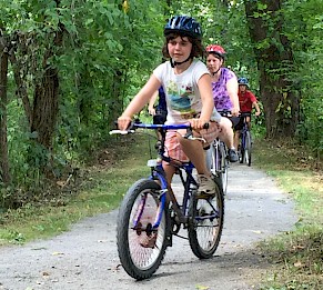 Cruising down the trail